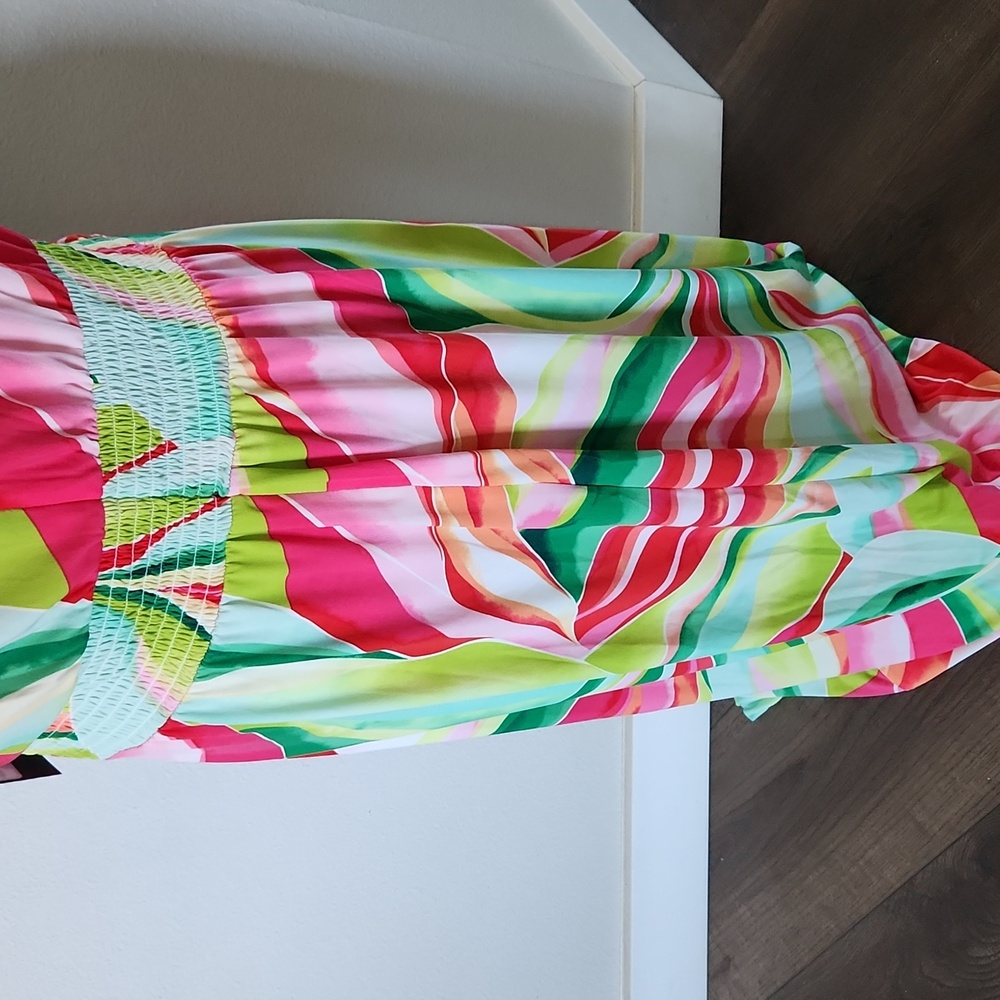 Jessica Howard Sleeveless V Neck Knot Front Maxi Dress Sz 14 - Picture 7 of 10
